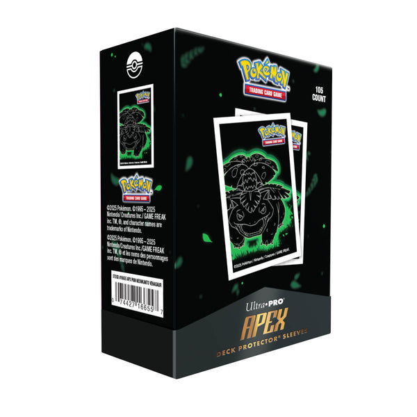 Ultra Pro - Pokémon JCC - Sachet de 105 Protèges-Cartes Apex Neon Kanto Florizarre - UK (Précommande)